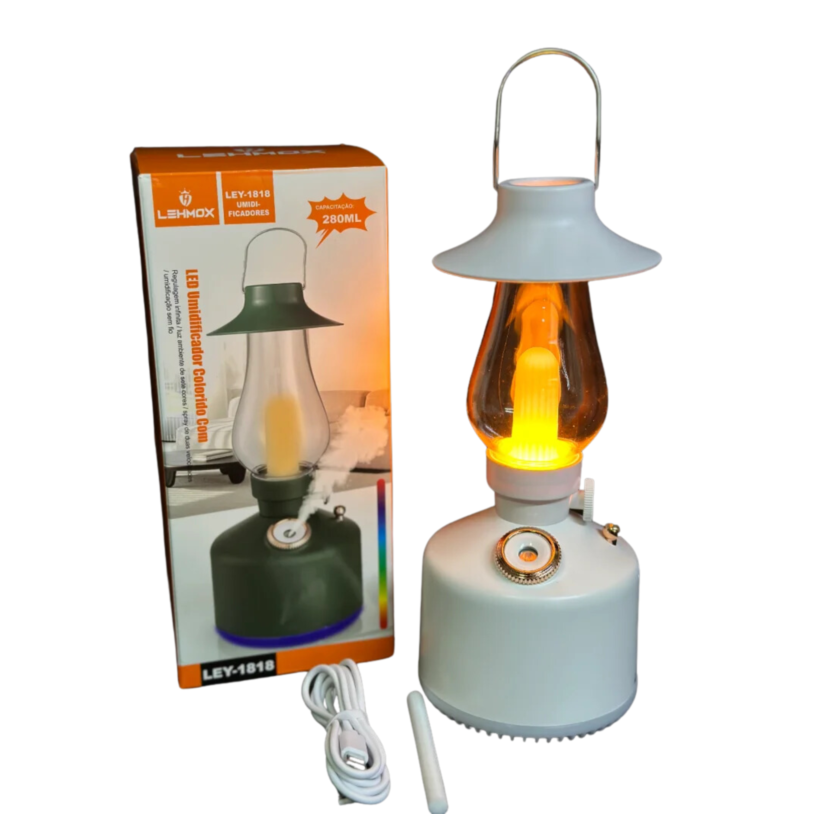 Umidificador de Ar Portátil LEY-1818 com LED