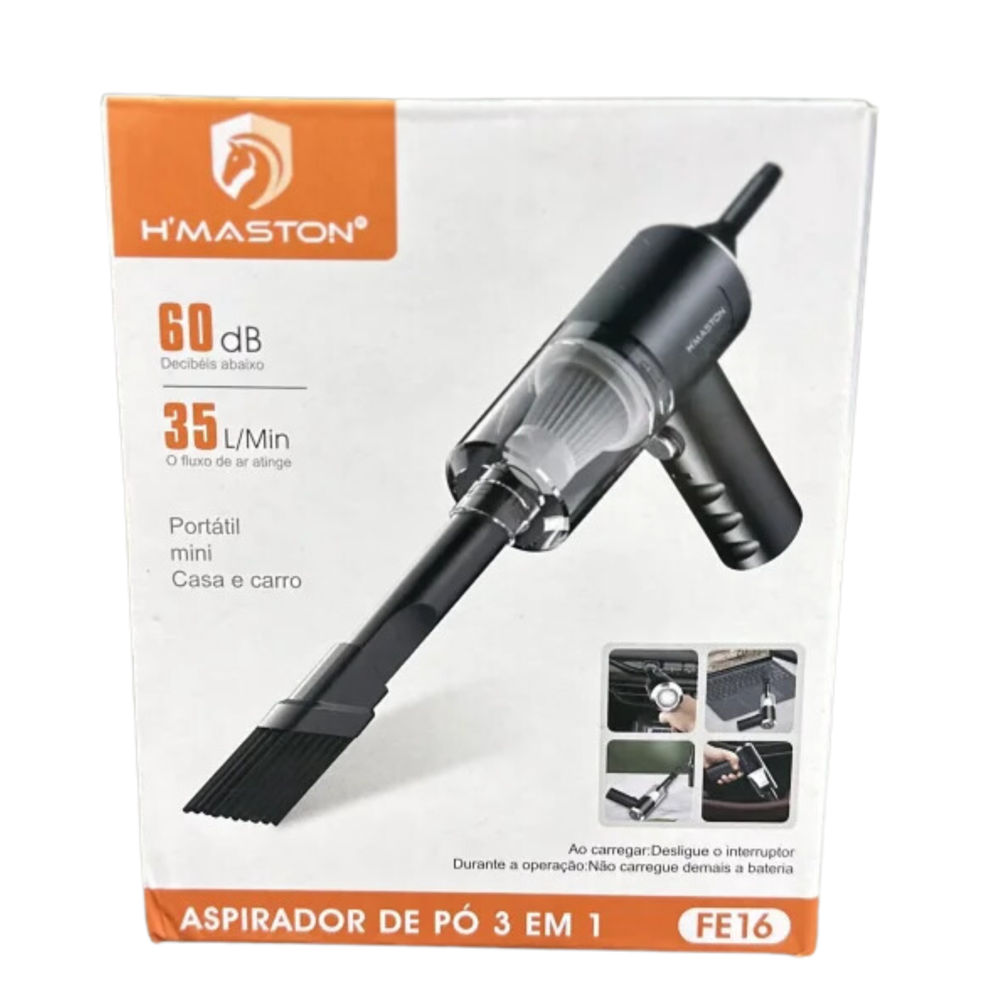 Mini Aspirador de Pó Portátil FE16 – Sem Fio, Recarregável e Potente