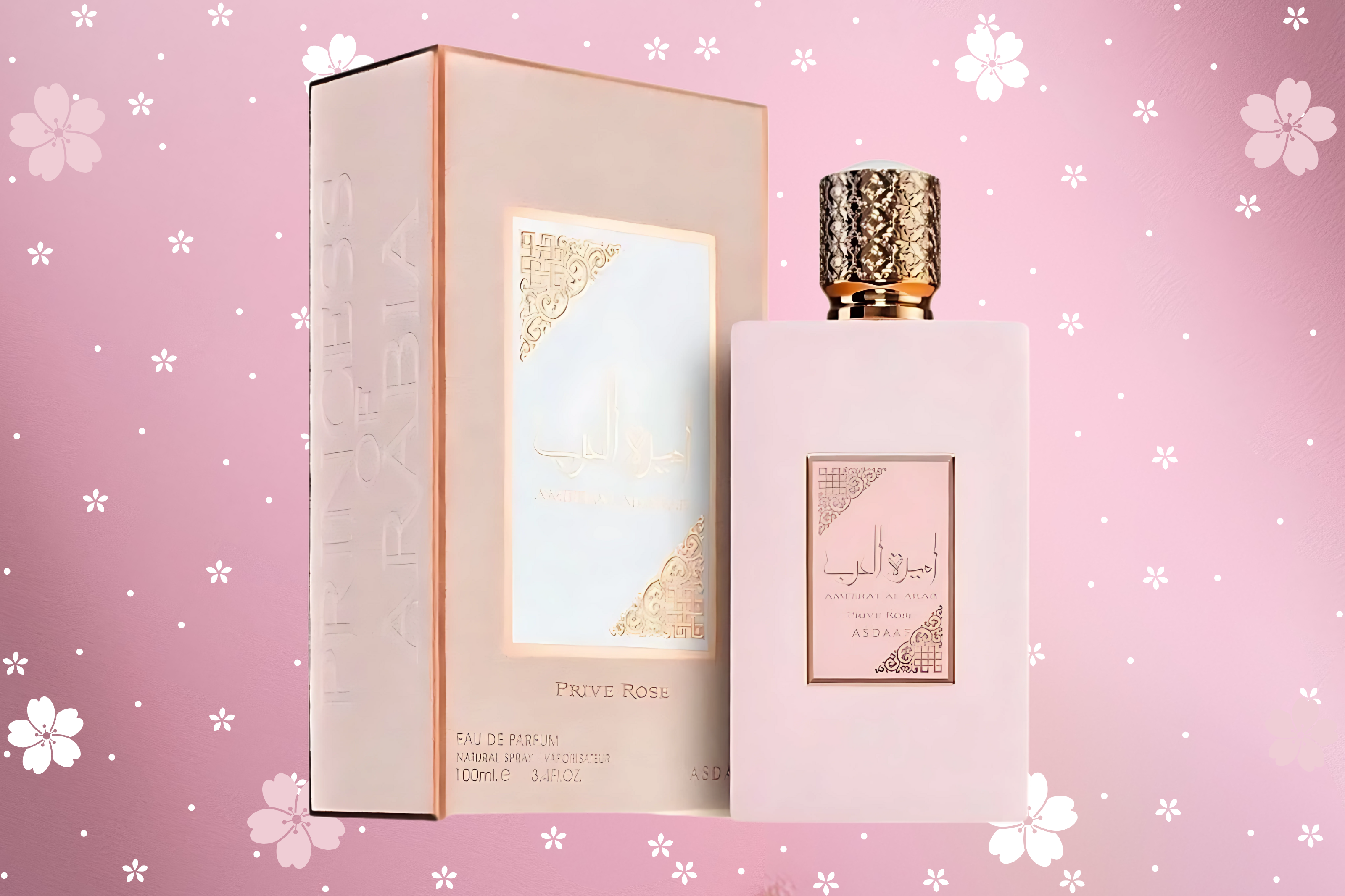 Perfume Ameerat Al Arab Prive Rose, Princess of Arábia Prive Rose Eau de Parfum Woman Oud Oriental Musk 100 ml
