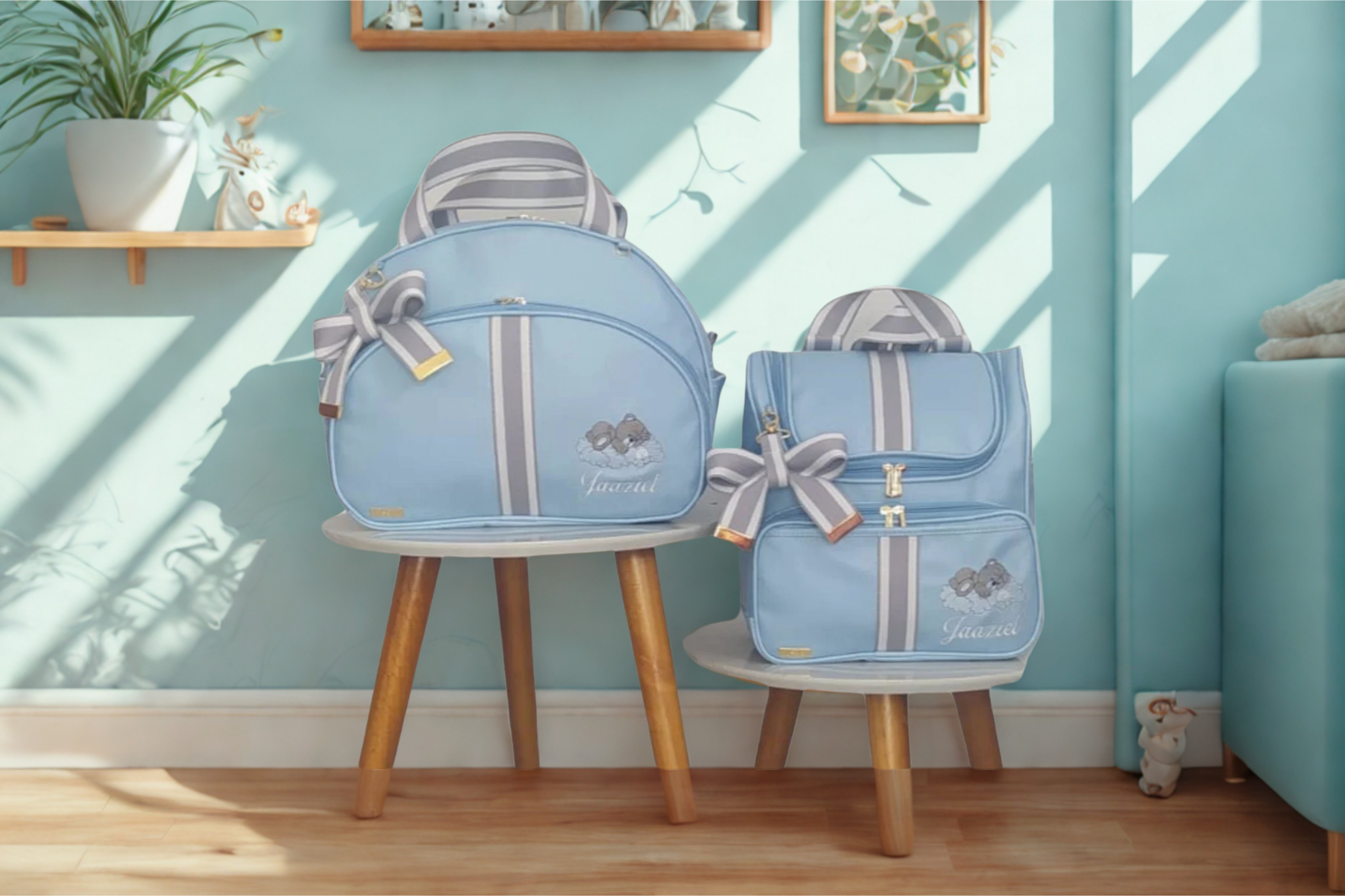 Kit de Bolsas de Bebê Bolsa G + Mochila 2 em 1 Luxo