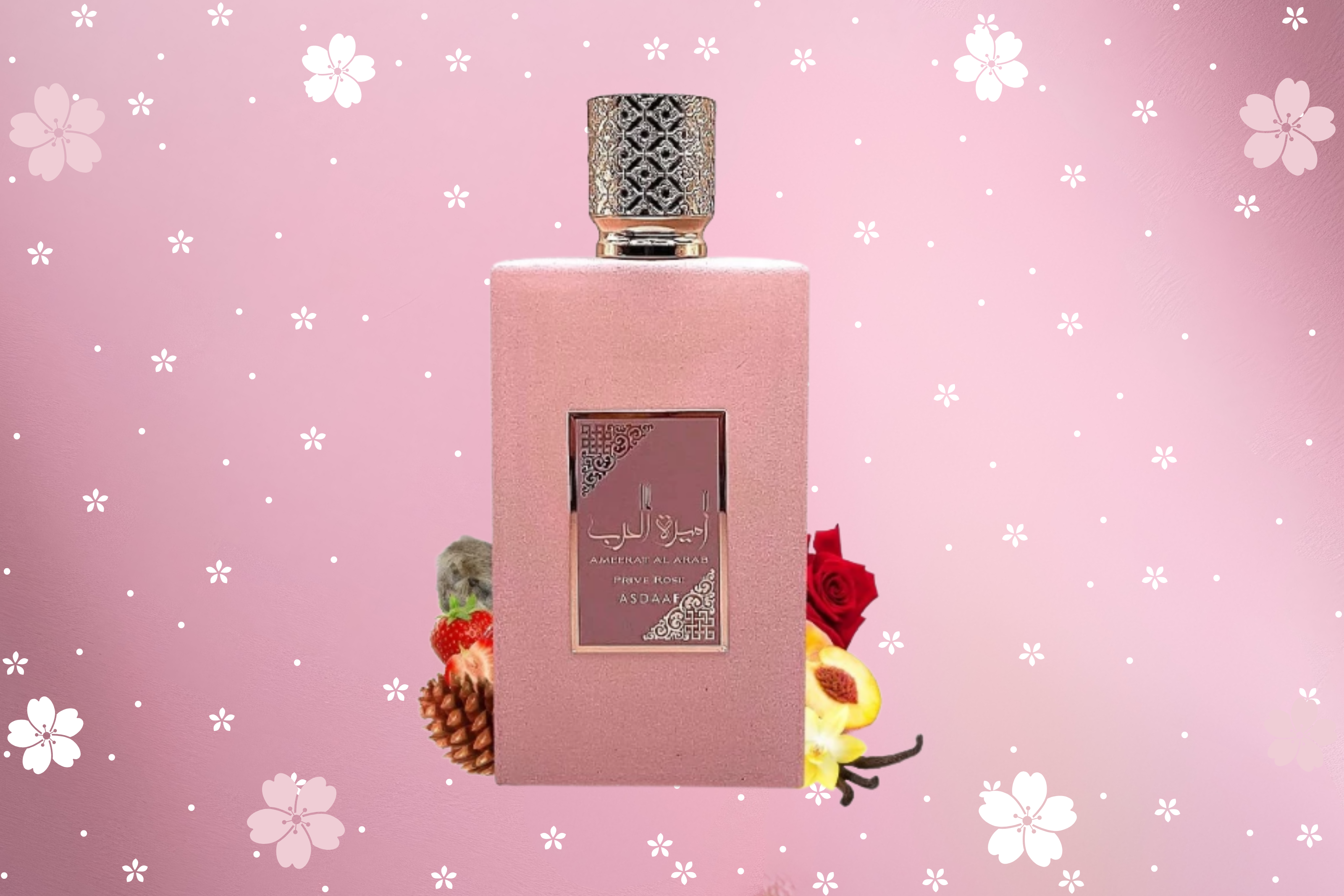 Perfume Ameerat Al Arab Prive Rose, Princess of Arábia Prive Rose Eau de Parfum Woman Oud Oriental Musk 100 ml