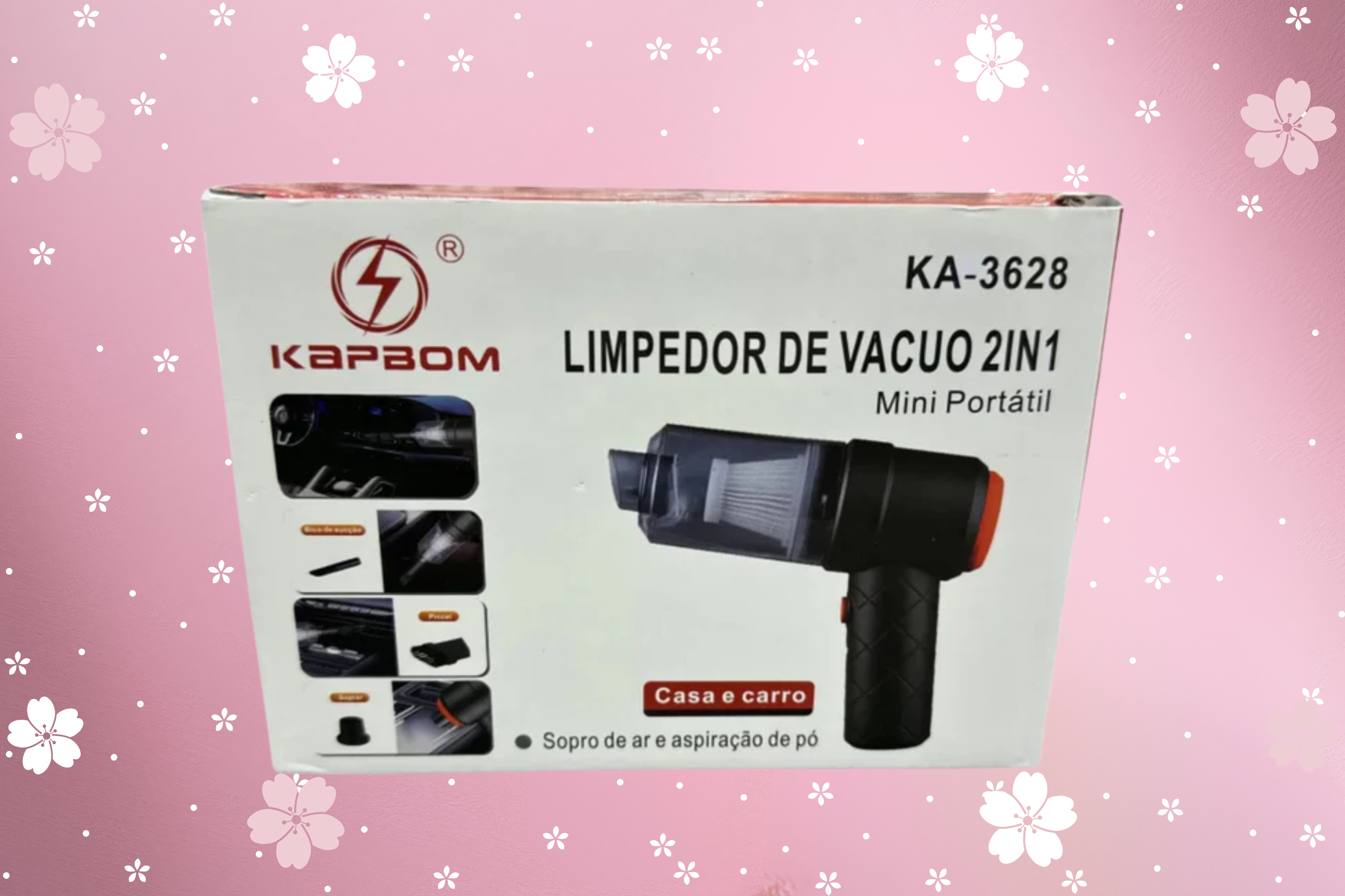Aspirador de Pó Portátil Recarregavel 2IN1 KAPBOM KA-3628