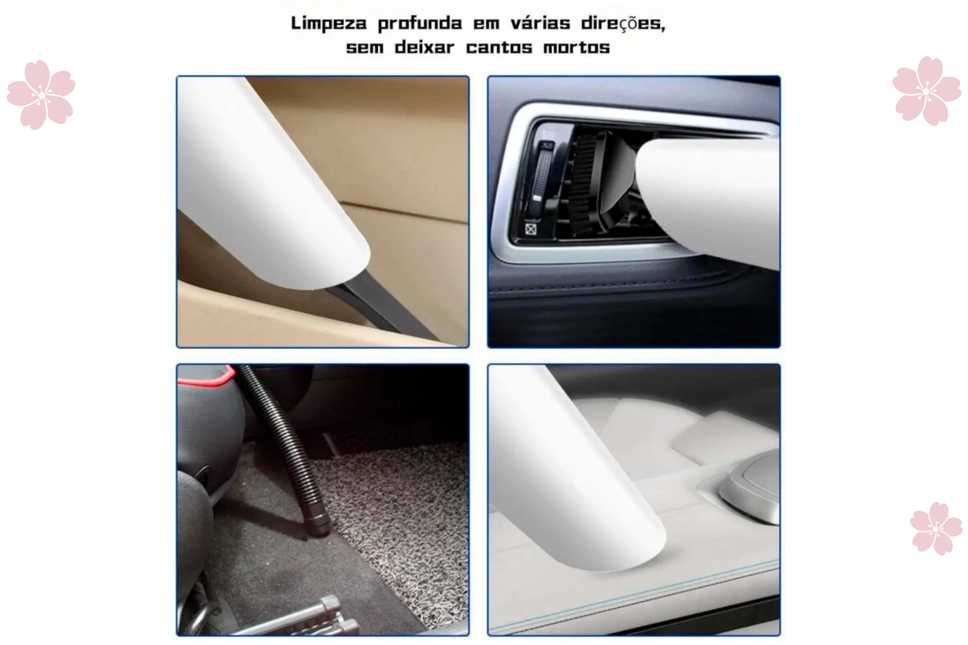 Aspirador de Pó Portátil de Mão 5 em 1 Automotivo 12V 120W – Potência e Versatilidade para Seu Carro